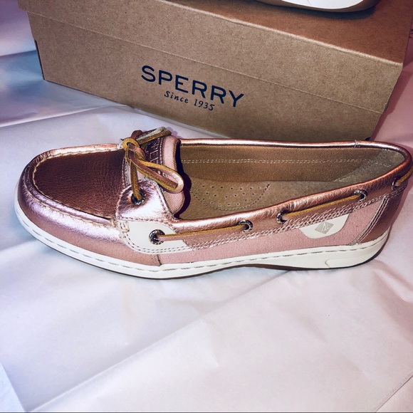 sperry angelfish rose gold